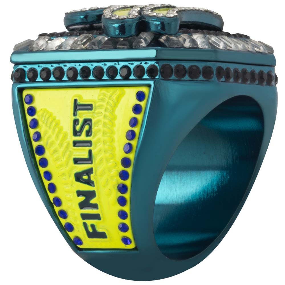 USSSA Neon Yellow & Dark Blue Supreme Tournament Rings
