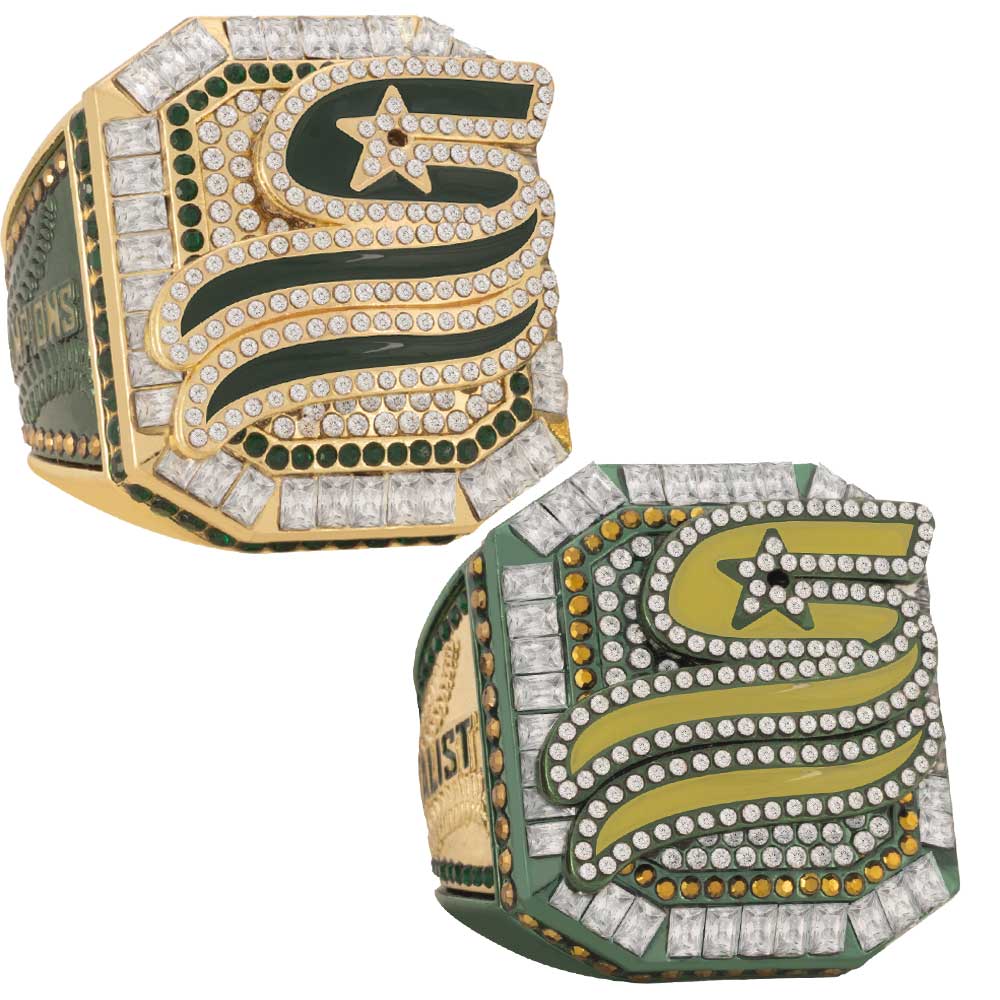 USSSA Boss Dark Green & Gold Tournament Rings
