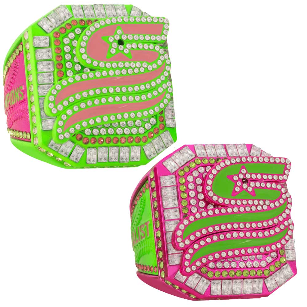 USSSA Boss Neon Pink & Green Tournament Rings
