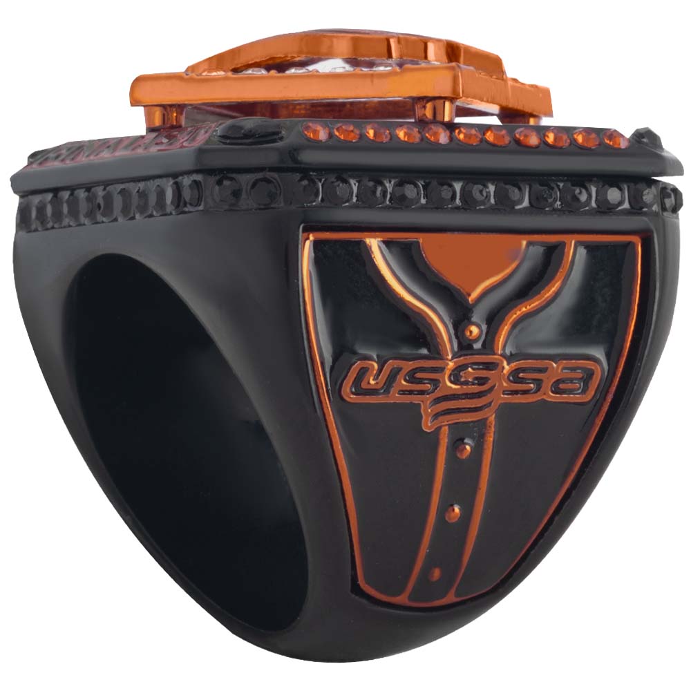 USSSA Riser Burnt Orange & Black Tournament Rings