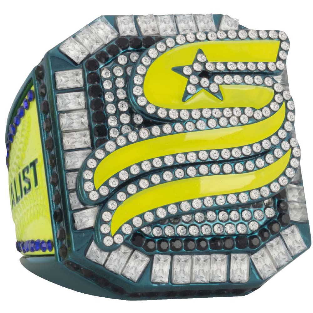 USSSA Neon Yellow & Dark Blue Supreme Tournament Rings