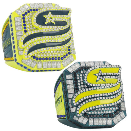 USSSA Neon Yellow & Dark Blue Supreme Tournament Rings