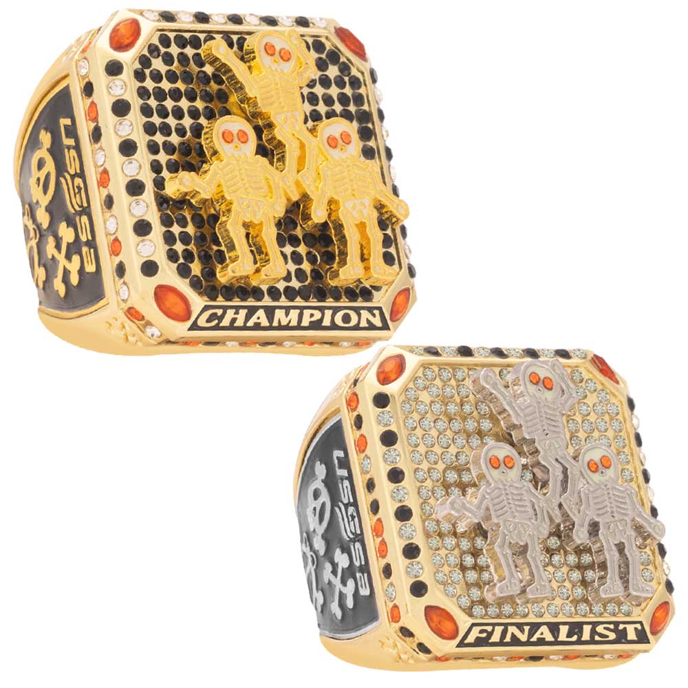 USSSA Skeleton Triple Play Halloween Rings