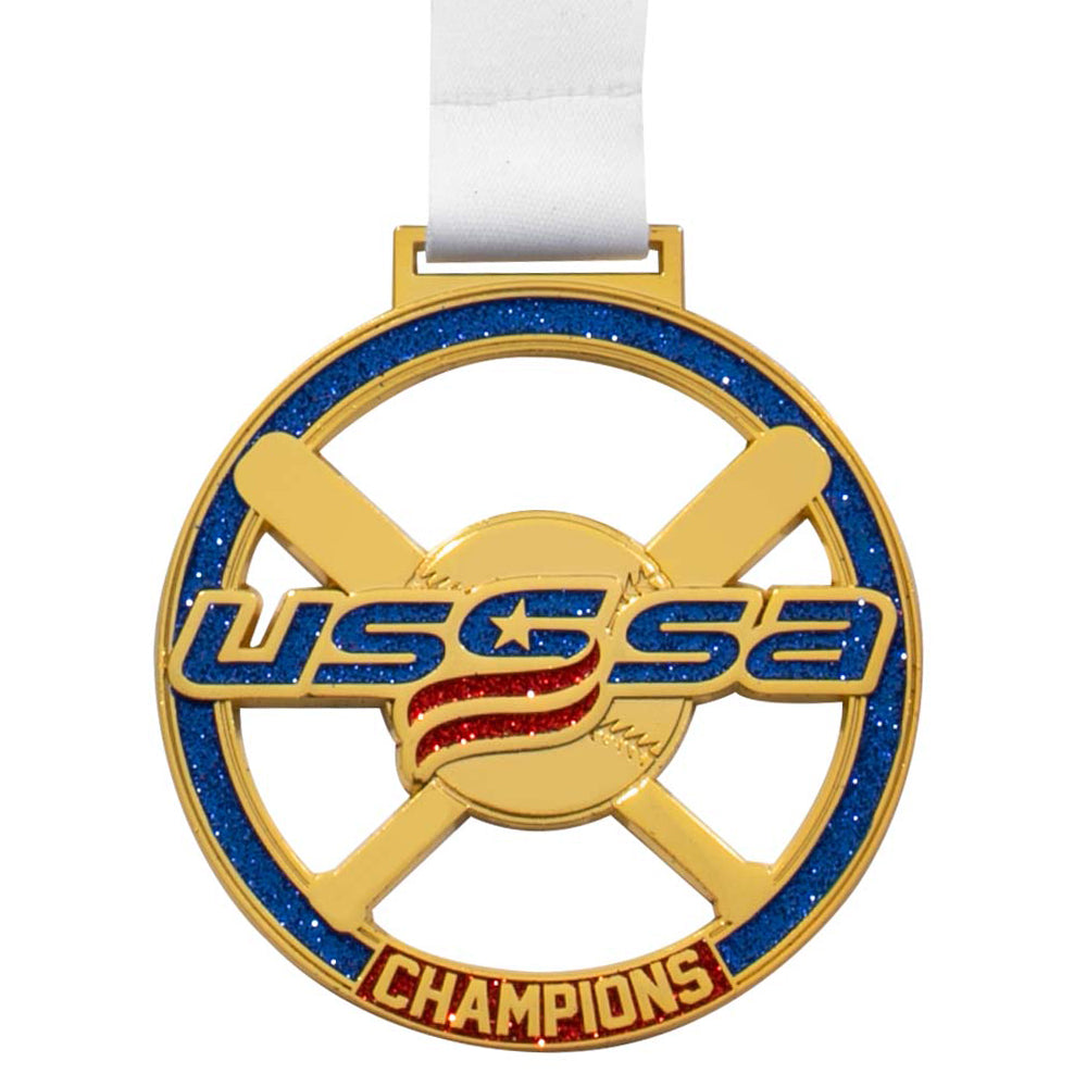 BALL & BAT MEDAL- GOLD/SILVER
