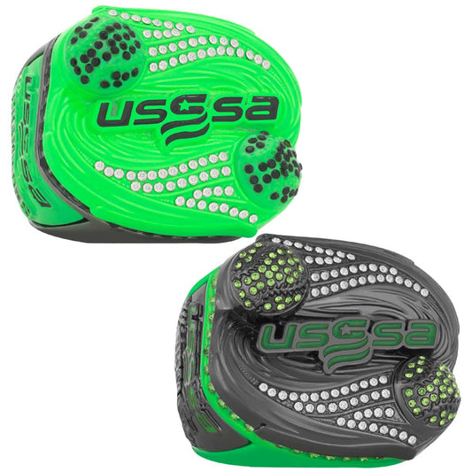 USSSA Hurricane Neon Green & Gun Metal Tournament Rings