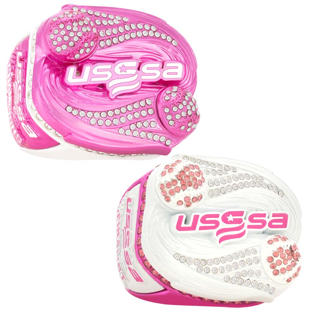 USSSA Hurricane Pink & White Tournament Rings