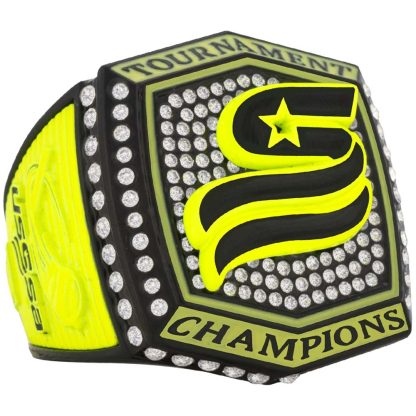 Supreme Neon Yellow & Black Rings - Image 2