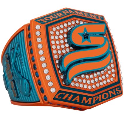 Supreme Dark Cyan & Orange Ring - Image 2