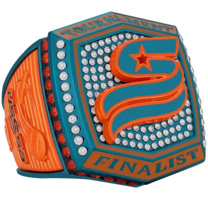 Supreme Dark Cyan & Orange Ring - Image 5