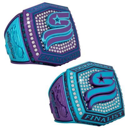 Supreme Teal & Purple Rings