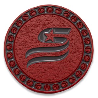 Player of the Game Coin- Red & Grey