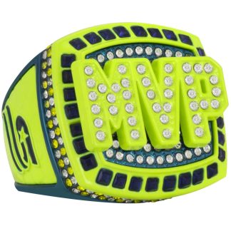 USSSA MVP Rings- Yellow & Dark Cyan