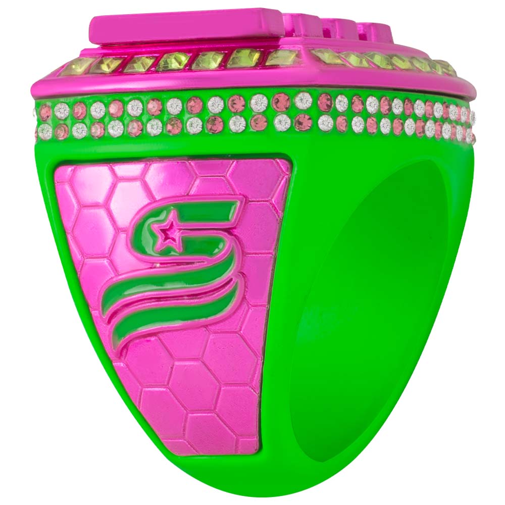 USSSA MVP Rings- Pink & Neon Green - Image 2